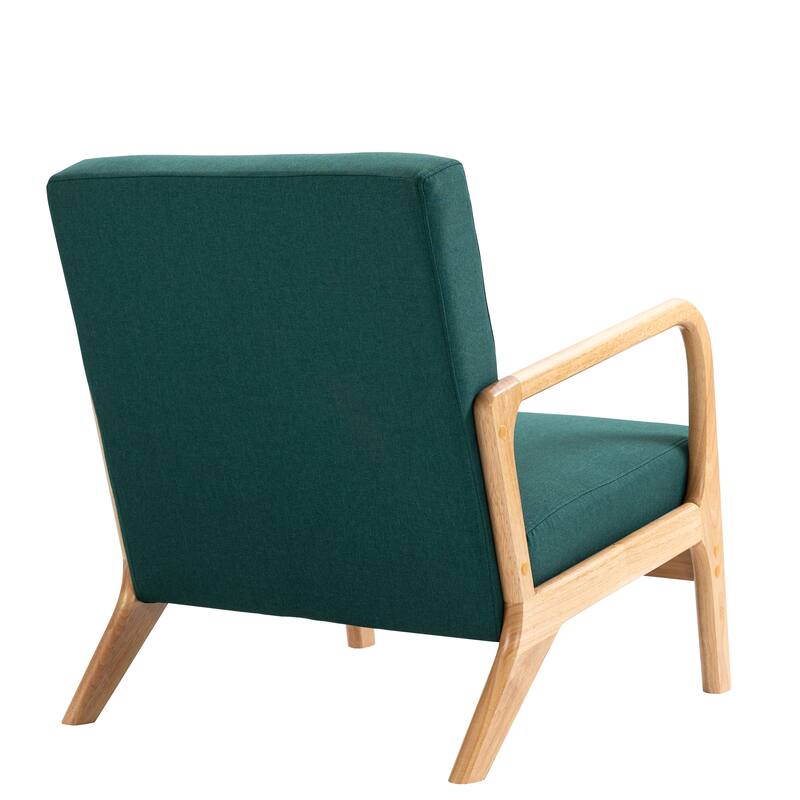 Briston 2 Set Mid Century Modern Wood Accent Chairs with pillow