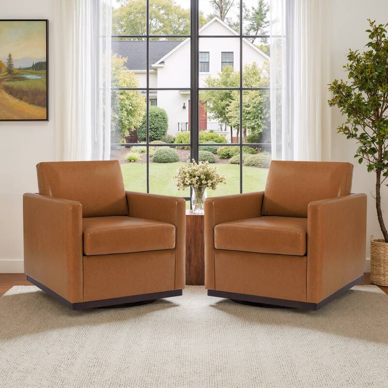 Modern Swivel Accent Arm Chair Set of 2