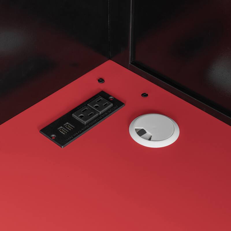 Full Size Gaming Loft Bed with Storage Shelves, Built-in Desk and RGB Light, Sturdy Wood Construction