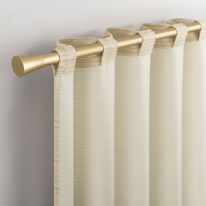 No. 918 Laurel Space Dyed Textured Semi-Sheer Back Tab 1-Piece Curtain Panel, Single Panel