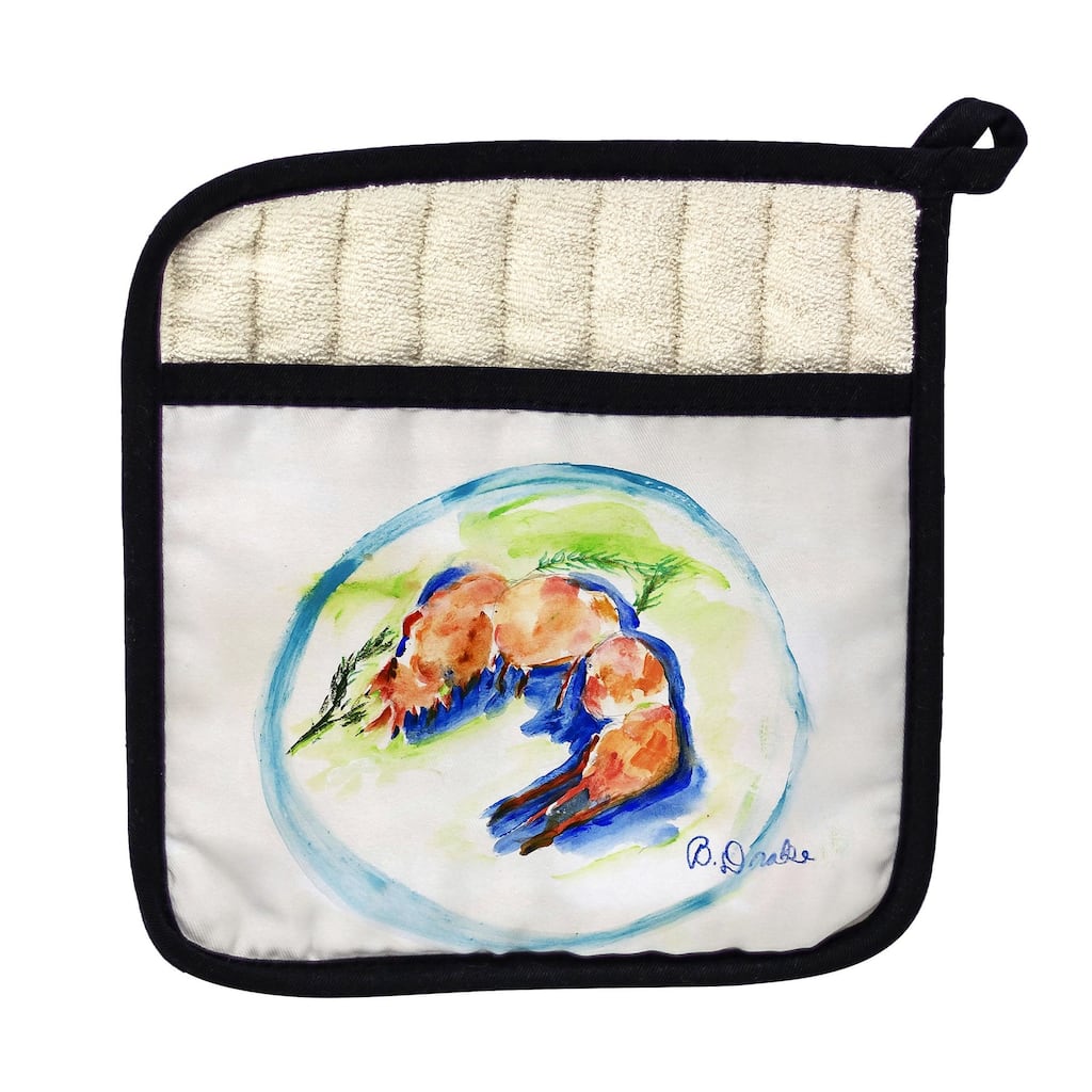 Shrimp Plate Pot Holder - 9x9
