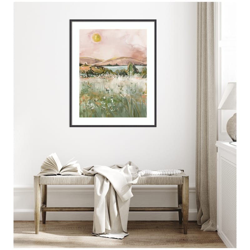 Kate and Laurel Framed Art Neutral Landscape 02 by Annie Quigley