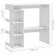 preview thumbnail 32 of 48, vidaXL Bar Table with Storage Rack 39.4"x19.7"x40" Engineered Wood - 39.4" x 19.7" x 40"