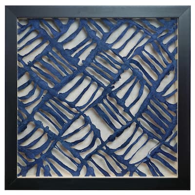 HUJI Abstract Handmade Paper Art Shadow Box Wall Decor