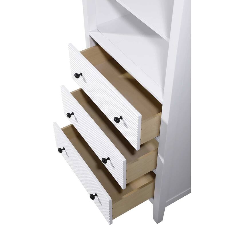 Kensington 16-28 Inch Open Shelving Bath Storage Cabinet