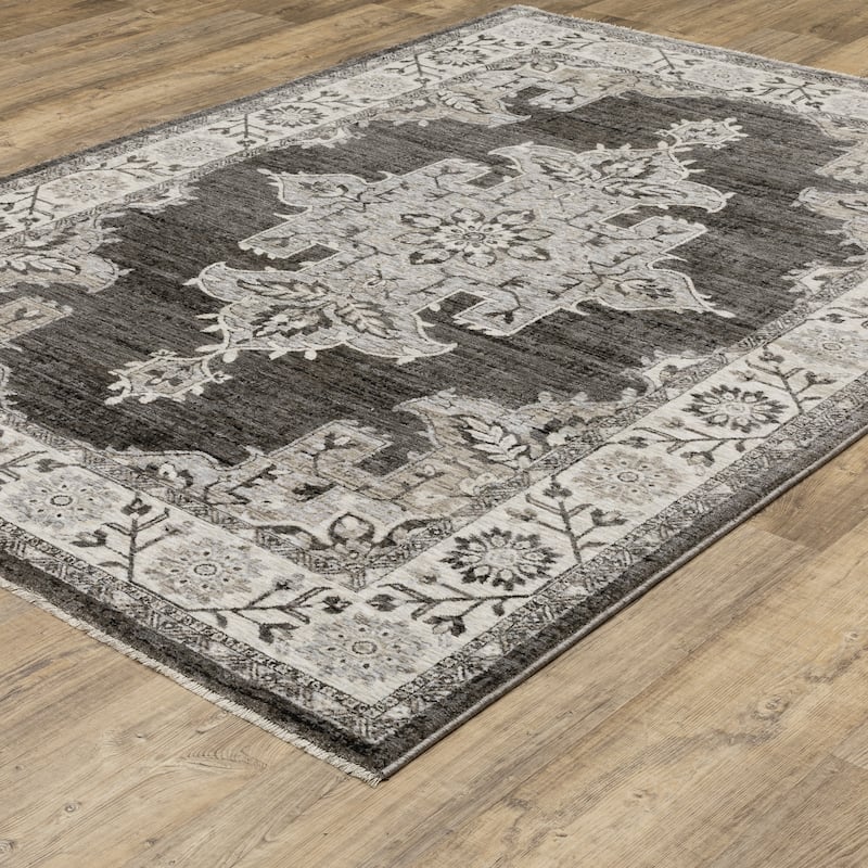 Style Haven Cádiz Medallion Grey/ Beige Area Rug
