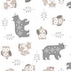 preview thumbnail 6 of 4, Lambs & Ivy Woodland Forest White/Gray Animal 100% Cotton Baby Fitted Crib Sheet
