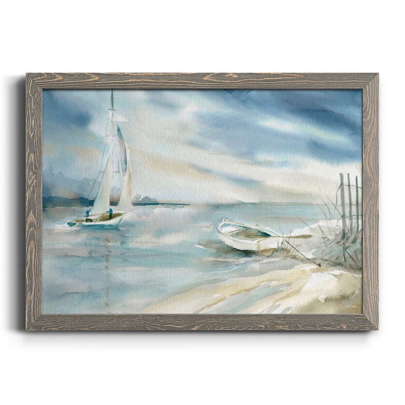 Subtle Sail-Premium Framed Canvas - Ready to Hang - 23X32 - Grey