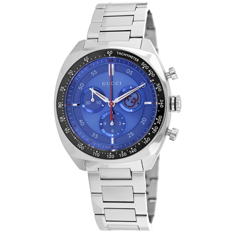 Gucci Men's Interlocking Blue Dial Watch - YA142317 - One Size