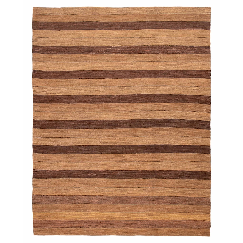 ECARPETGALLERY Flat-Weave Lahor Finest Tan Wool Tapestry Kilim - 10'2 x 13'8