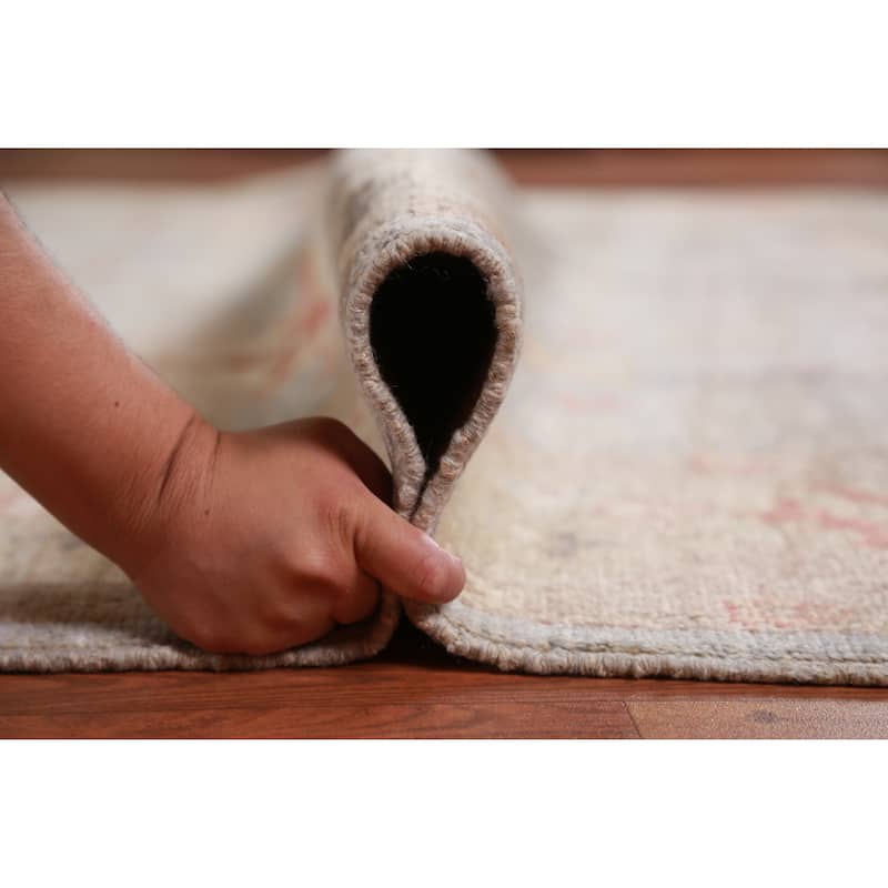 Hand Knotted Oriental 100% Wool Carpet Transitional All-Over Greys & Charcoal Oushak Area Rug - 9' 10'' X 8' 0''