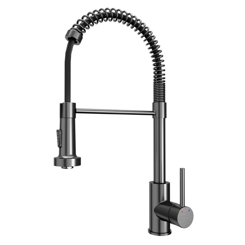 Karran Kadira Single-Handle Pull-Down Sprayer Kitchen Faucet - Gunmetal Grey