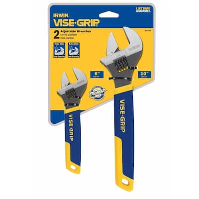 Irwin Vise-Grip 1-1/4 x 10 in. L Adjustable Wrench Set 2 pc.