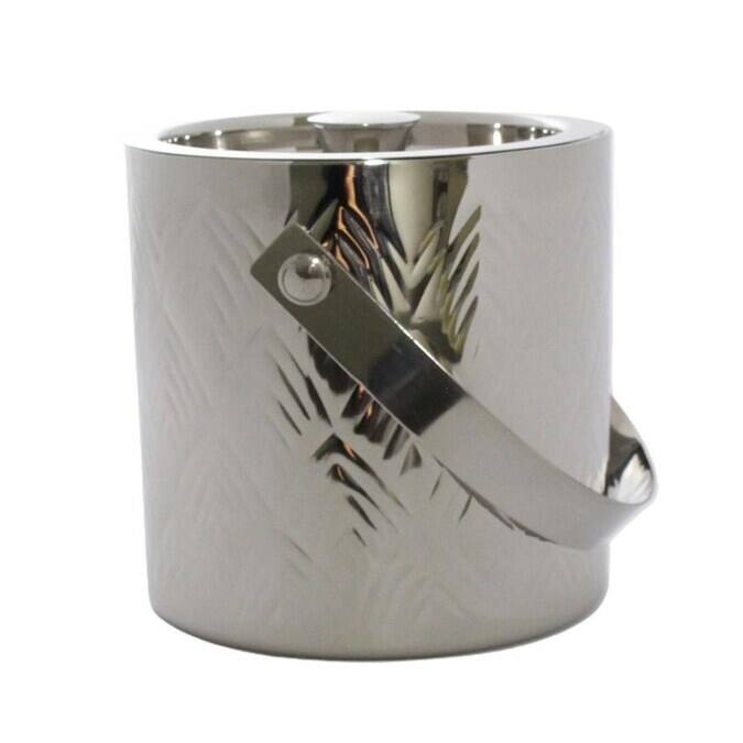 Sol Living Ice Bucket Double Wall Stainless Steel with Lid and Tongs