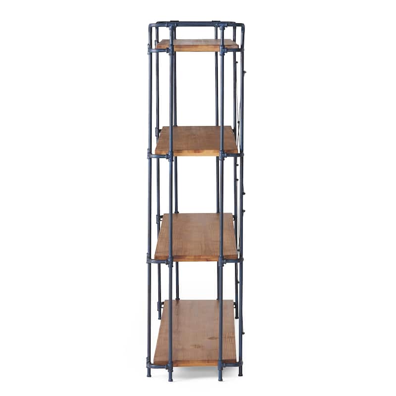 Yorktown Industrial 4-shelf Firwood Bookcase by Christopher Knight Home
