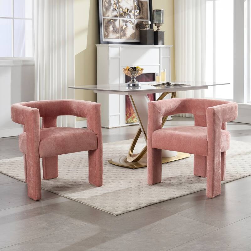 Comfortable Fabric Upholstered Dining Chair Set for Various Spaces