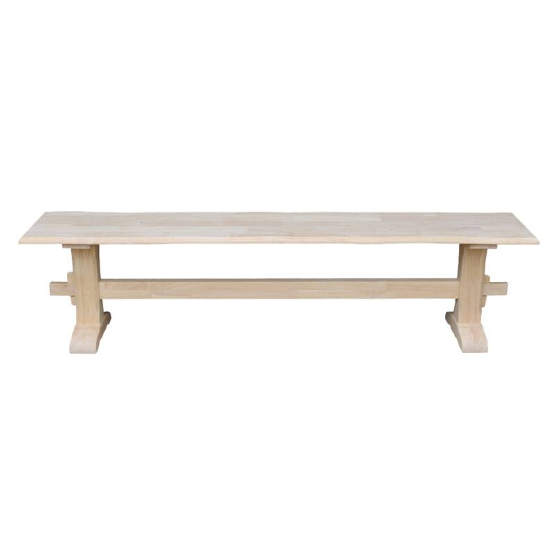 International Concepts Live Edge Trestle Bench