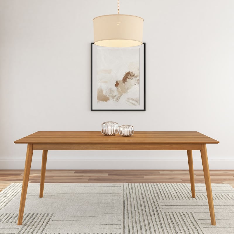 Mid-Century Modern 48" Rectangular Dining Table for 6