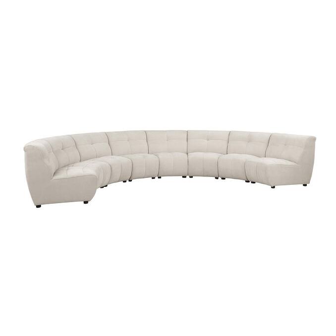 Sycamore Ivory 8-piece Upholstered Curved Modular Sectional Sofa