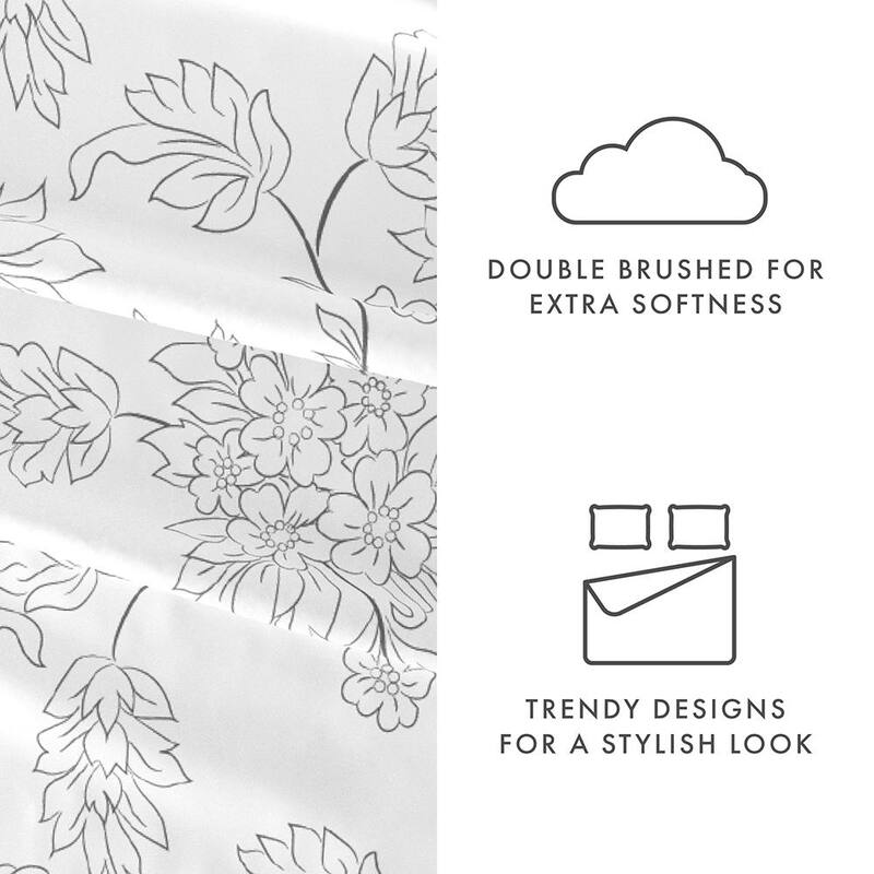 Becky Cameron 4-piece Deep Pocket Vine Pattern Bed Sheet Set