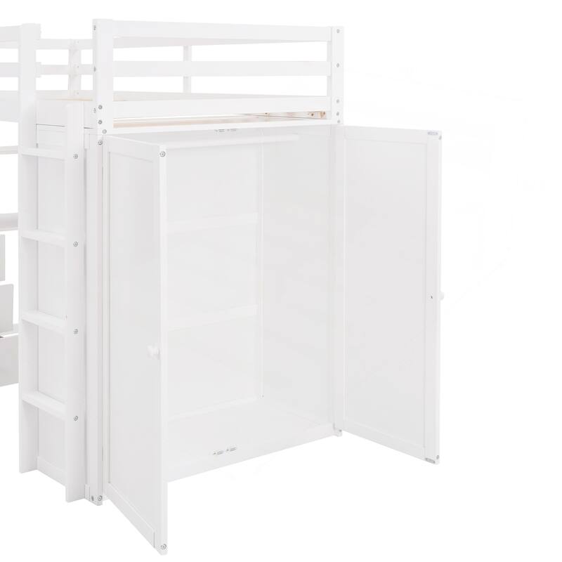 Versatile Twin Loft Bed with Multiple Functions for Space Optimization