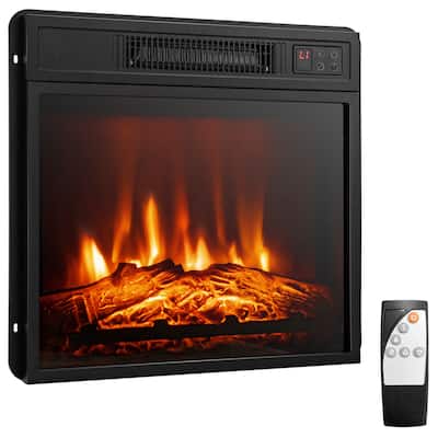 Gymax 18'' Electric Fireplace Inserts & Freestanding Adjustable Heater