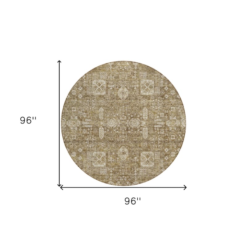 HomeRoots Oriental Transitional Rectangle Outdoor Rug