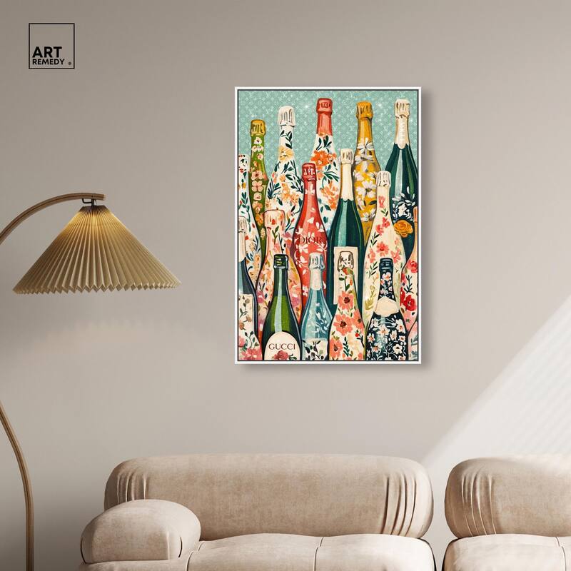 Floral Collection Bottles II Canvas by Art Remedy