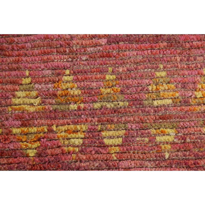 All-Over Moroccan Area Rug Hand-Knotted Wool Carpet - 6'1"x 10'4"
