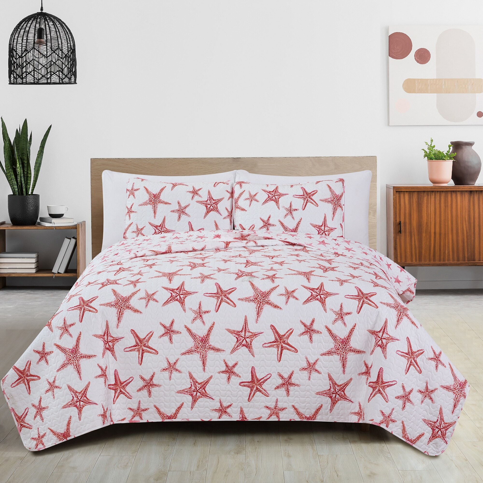 Coastal Beach Reversible Quilt Set 