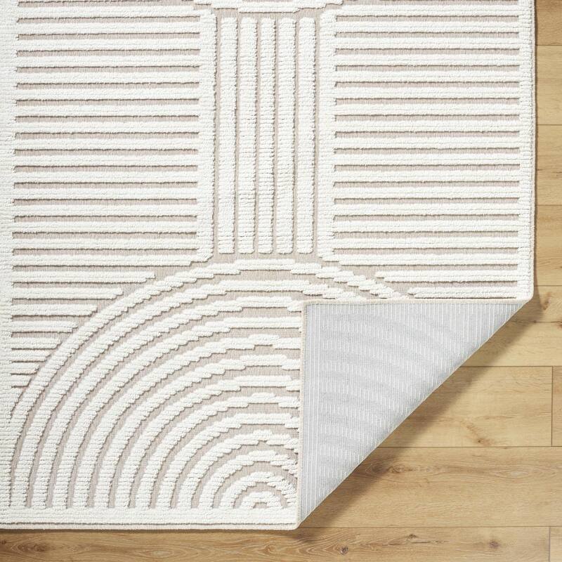Livabliss Remi Mod Stripe Machine Washable Area Rug