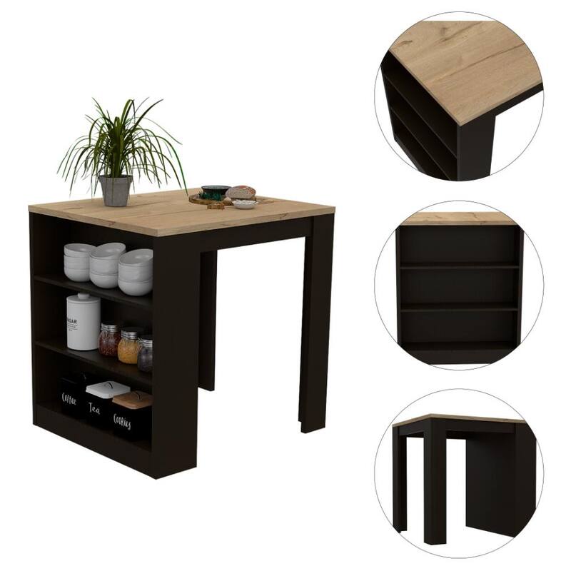 Elkins 3-Drawer Kitchen Island