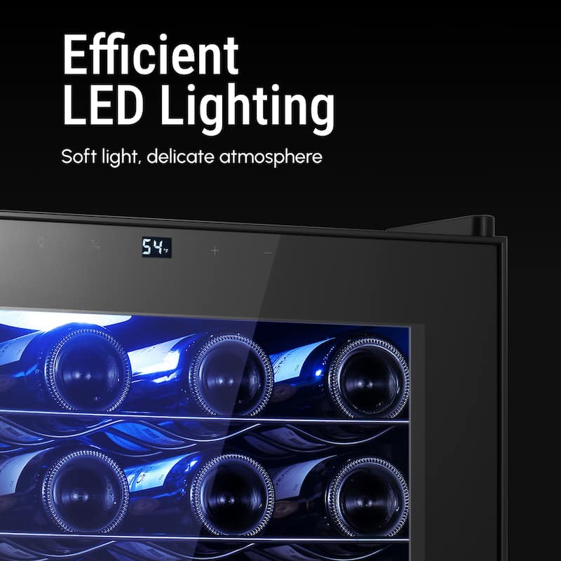 Yeego 46 Bottle Wine/Beverage Fridge, Freestanding, Digital Temperature Control