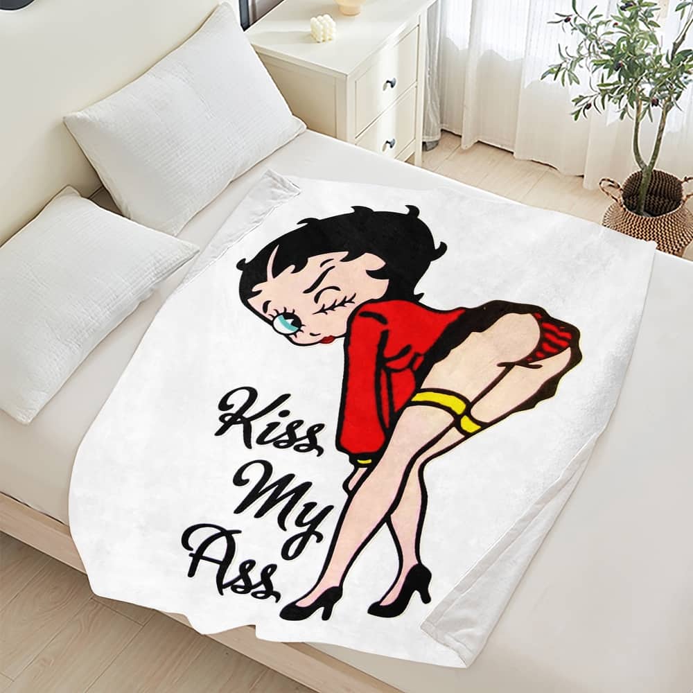Betty Boop Super Soft Fleece Plush Throw Blanket for Couch Bed Sofa