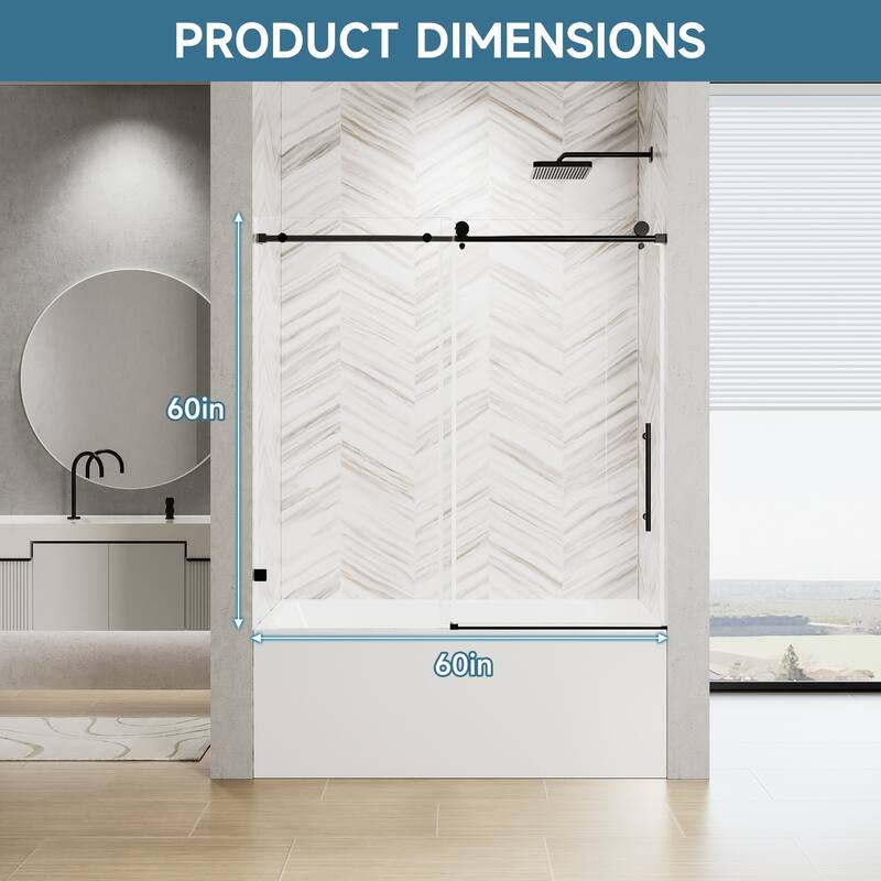 Frameless Single Sliding Shower Door