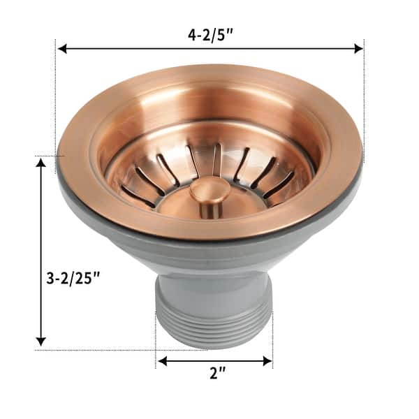 Copper Kitchen Sink Stopper Strainer Drain(1.5