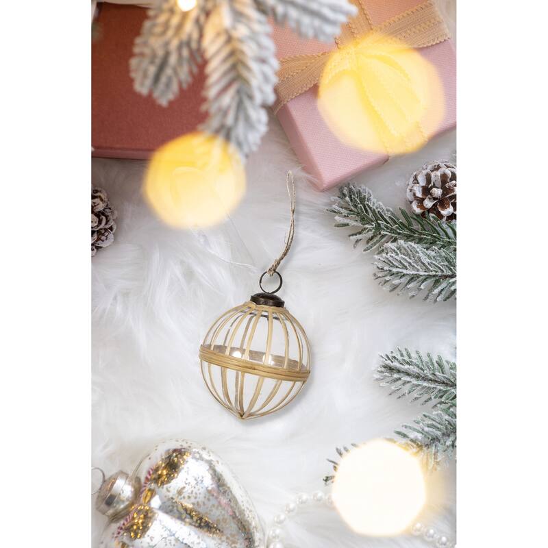 D3.2" X-Mas Hanging Ornament, Decorative Hanging Ball Christmas Tree Ornaments for Holiday Party Decorations, Set of 3