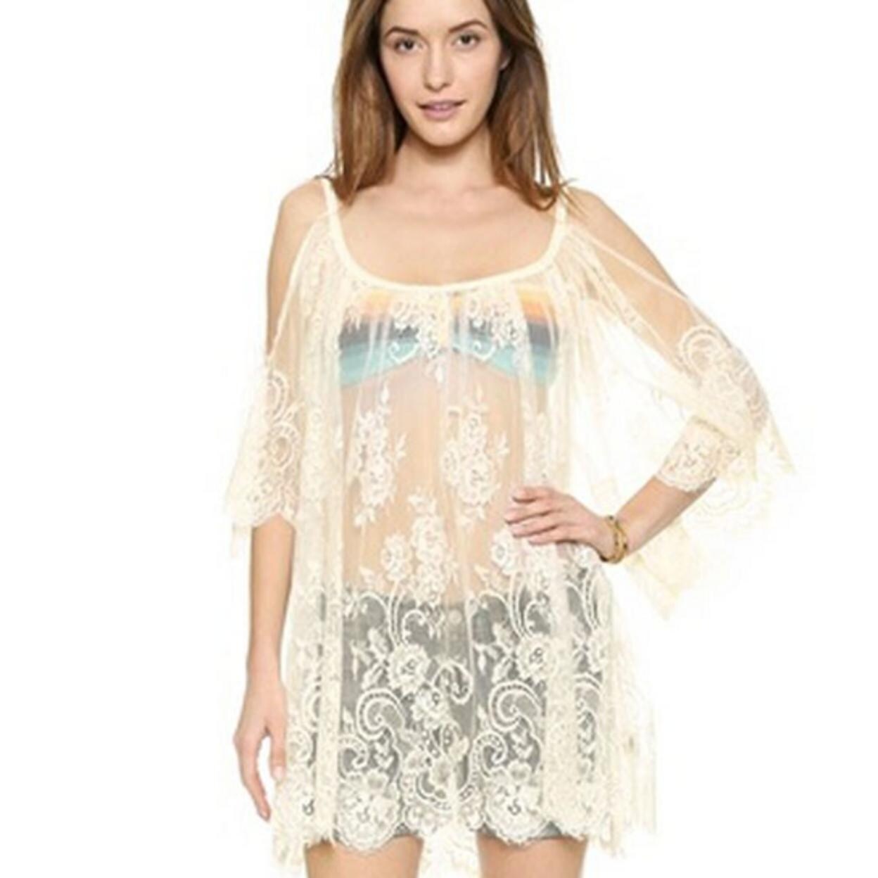 white sheer beach dress