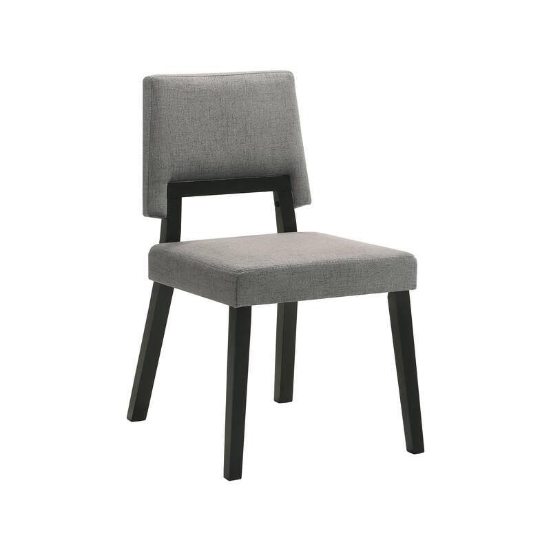 Channell Mid-Century Modern Upholstered Wood Dining Chairs - Set of 2