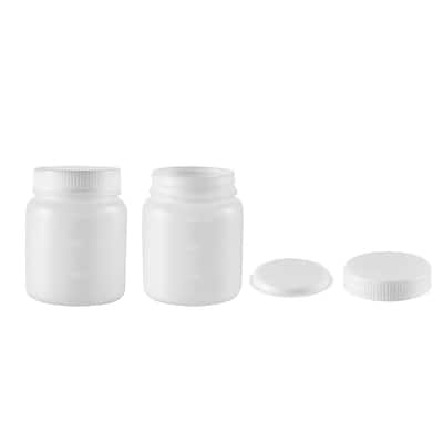 Plastic Lab Reagent Bottle 300ml Sample Sealing Storage Container 2pcs - Translucent