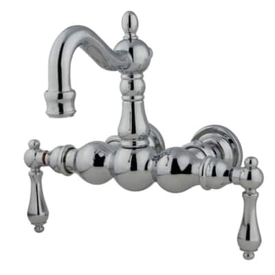 Kingston Brass Vintage Wall Mounted Clawfoot Tub Filler with Metal