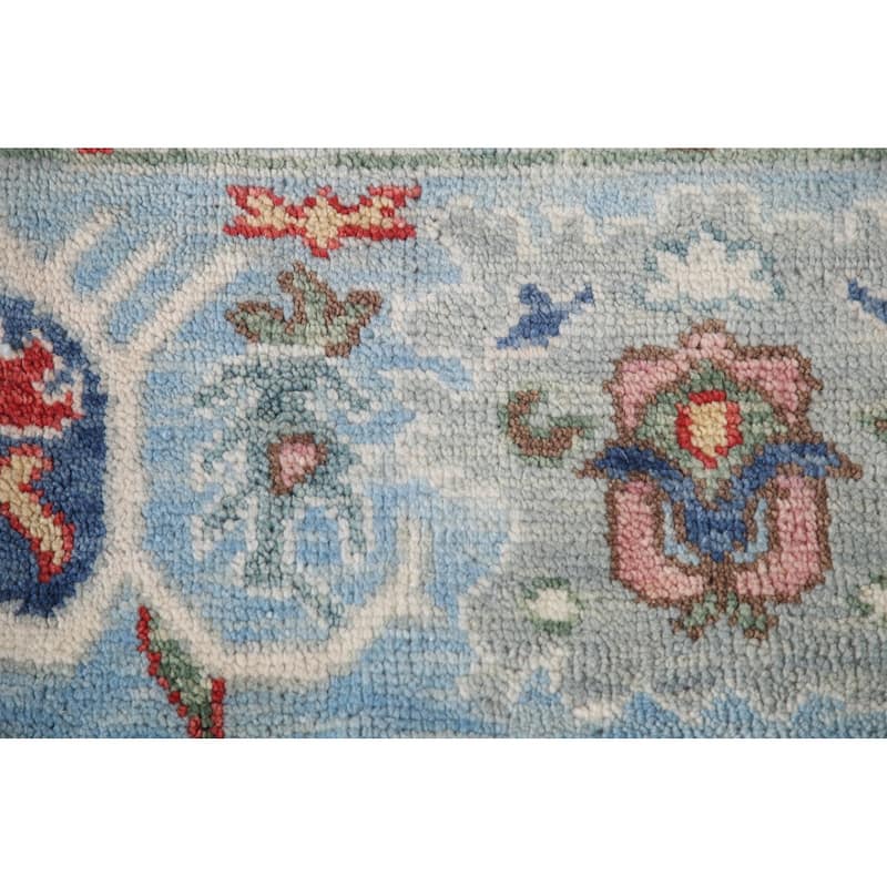Oushak Style Area Rug Handmade Transitional Wool Carpet - 7'10"x 9'9"