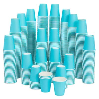 Small Paper Cups for Bathroom, 3oz Disposable Mouthwash Cups Bulk (Blue, 600 Pack)