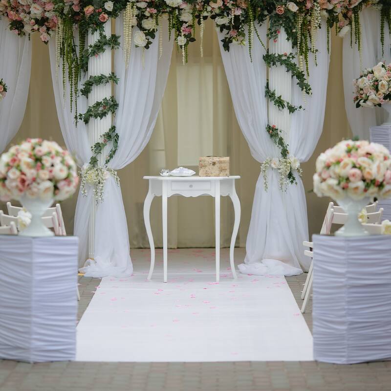 19" by 5.5 Yard Tulle Fabric Backdrop Curtains for Decor Wedding