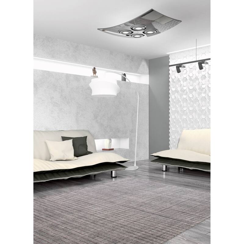 ECARPETGALLERY Hand Loomed Kashkuli Gabbeh Light Grey Silk Rug - 8'0 x 9'5