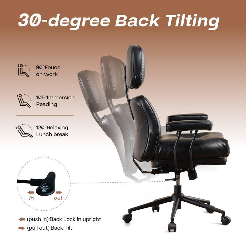 HOOOWOOO Ergonomic High Back Office Chair Adjustable Swivel Task Chair