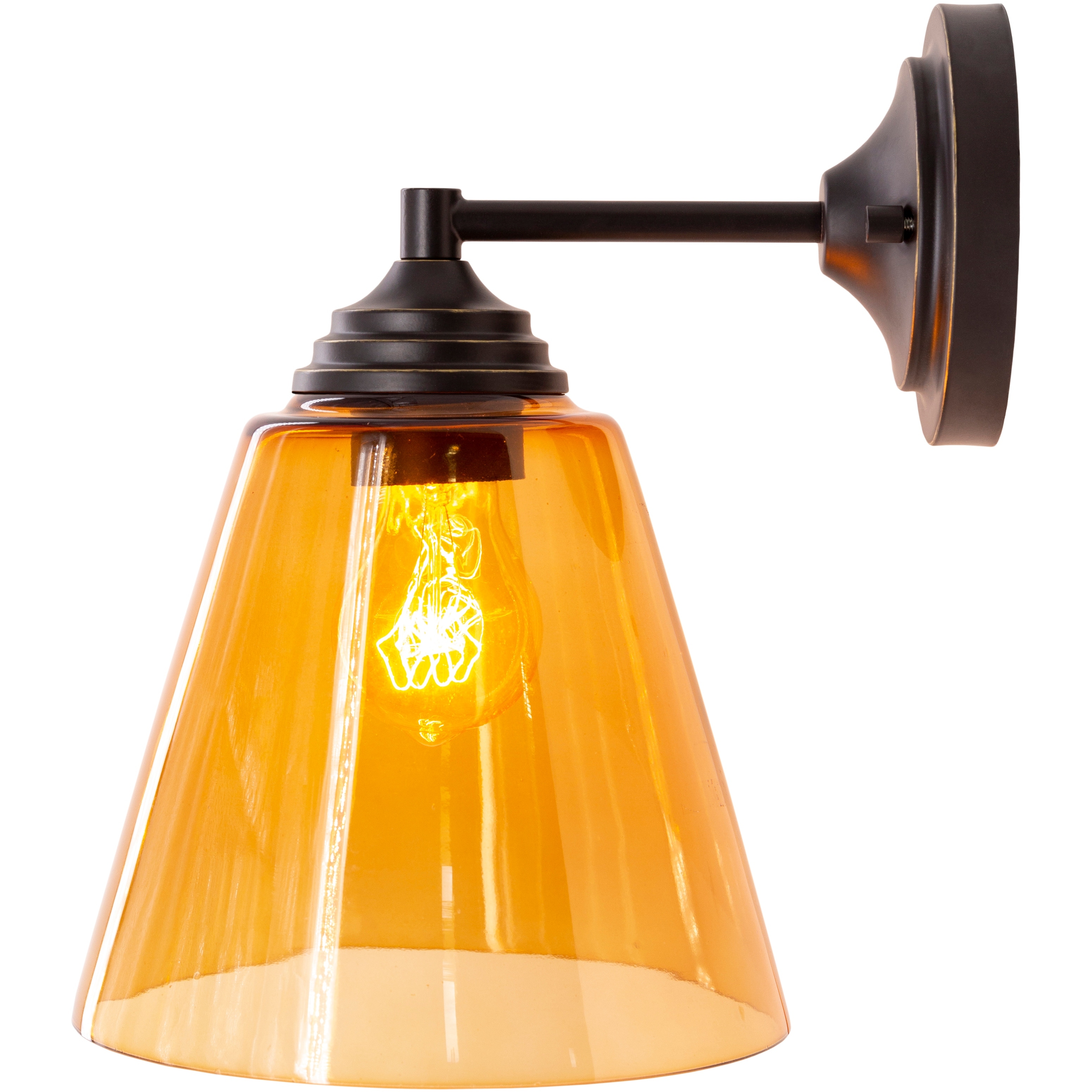 Amber glass wall lights outlet