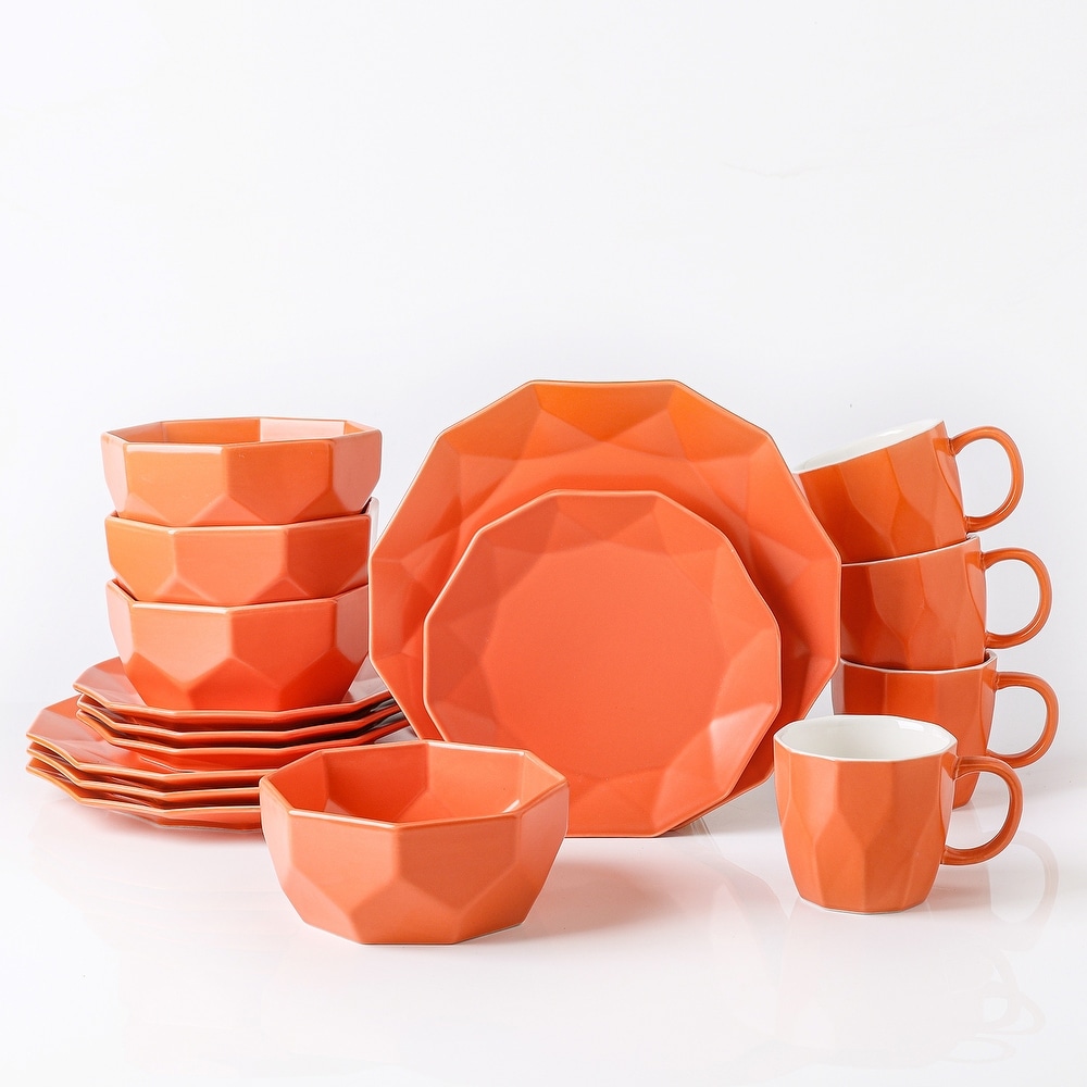 Orange dinnerware best sale