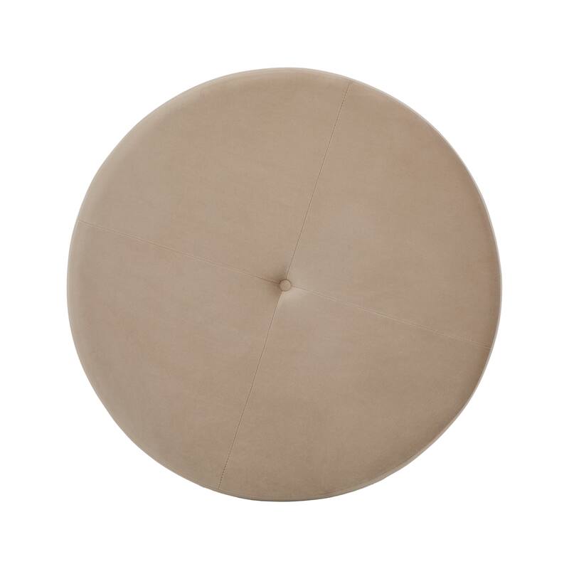 Christopher Knight Home - Monroe Modern Upholstered Ottoman/ Foot Stool with Wooden Base Round