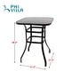 preview thumbnail 28 of 27, Patio Bar Table Outdoor Metal Bar Table Square Bistro Bar Table
